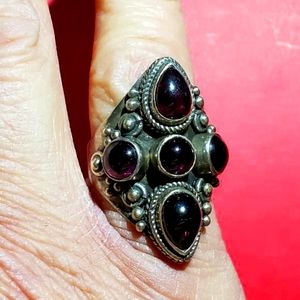 Vintage Victorian 925 Sim Ruby ring